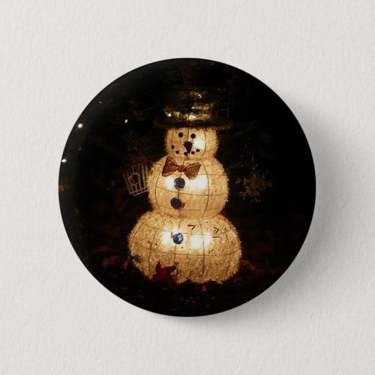 Snowman Holiday Light Display Button (Vorderseite)