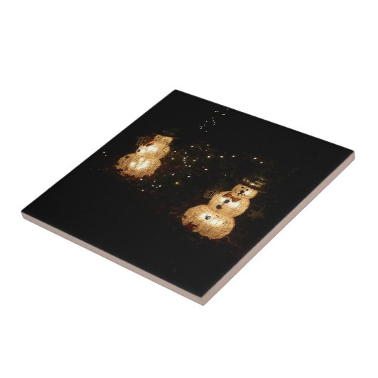 Snowman Holiday Light Display Fliese (Seite)