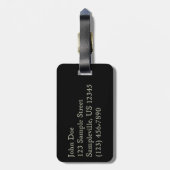 Snowman Holiday Light Display Gepäckanhänger (Rückseite vertikal)