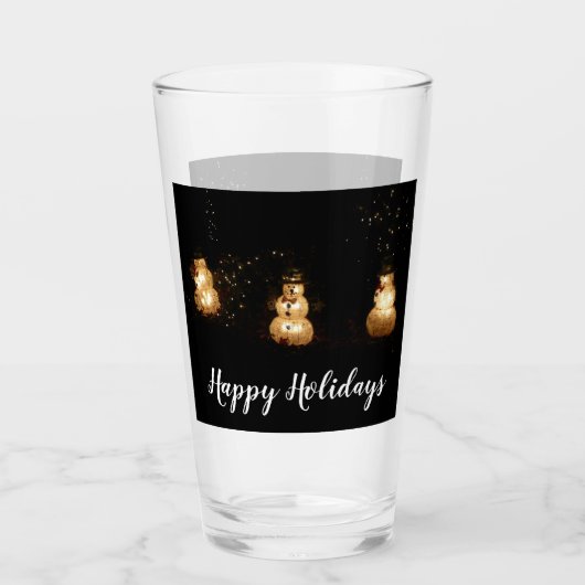 Snowman Holiday Light Display Glas (Vorderseite)