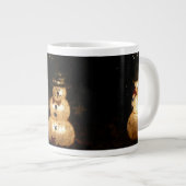 Snowman Holiday Light Display Jumbo-Tasse (Vorderseite Rechts)