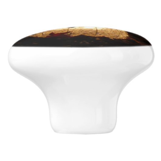 Snowman Holiday Light Display Keramikknauf (Seitenansicht)