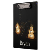 Snowman Holiday Light Display Klemmbrett (Links)