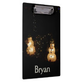 Snowman Holiday Light Display Klemmbrett (Rechts)