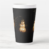 Snowman Holiday Light Display Milchtasse (Vorderseite)