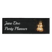 Snowman Holiday Light Display Namenschild (Vorderseite)