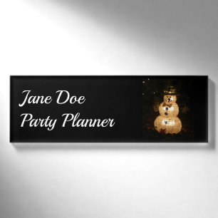 Snowman Holiday Light Display Namenschild