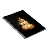 Snowman Holiday Light Display Notizblock (Rechte Seite)