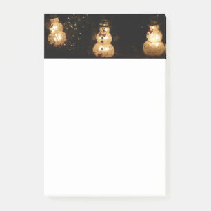 Snowman Holiday Light Display Post-it Klebezettel