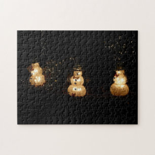 Snowman Holiday Light Display Puzzle