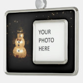 Snowman Holiday Light Display Rahmen-Ornament Silber (Links)