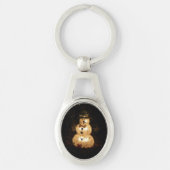 Snowman Holiday Light Display Schlüsselanhänger (Vorderseite)