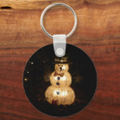 Snowman Holiday Light Display Schlüsselanhänger (Rückseite)