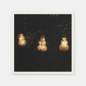 Snowman Holiday Light Display Serviette (Vorderseite)