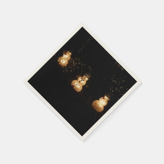 Snowman Holiday Light Display Serviette (Ecke)