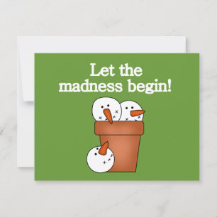Snowman Holiday Madness T - Shirt und Geschenke Feiertagskarte