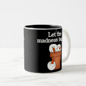 Snowman Holiday Madness Zweifarbige Tasse (VorderseiteRechts)