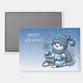 Snowman Holiday Magnet (Vorderseite/Rückseite)