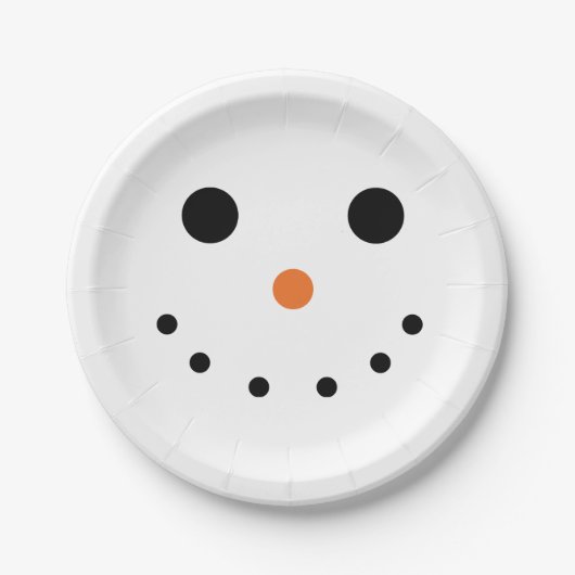 Snowman Holiday Paper-Teller Pappteller (Vorderseite)
