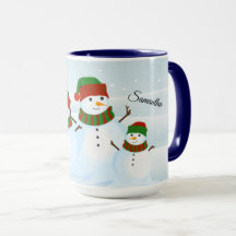 Snowman Holiday Personalisierte Mug