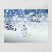 Snowman Holiday Postcard Postkarte (Vorderseite)