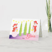 Snowman Holiday Styled Feiertagskarte (Rückseite)