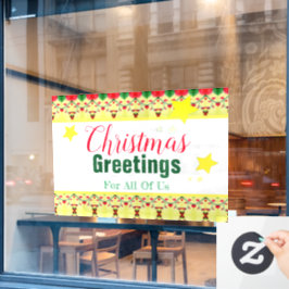 Snowman Holiday Themed Fensteraufkleber