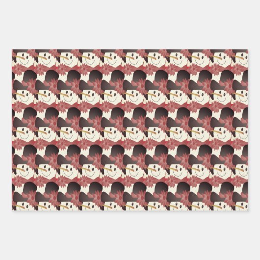 Snowman Holiday Trio Geschenkpapier Set (Vorderseite)