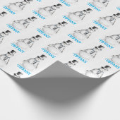 Snowman Holiday Weihnachten Personalisiert Geschenkpapier (Ecke)