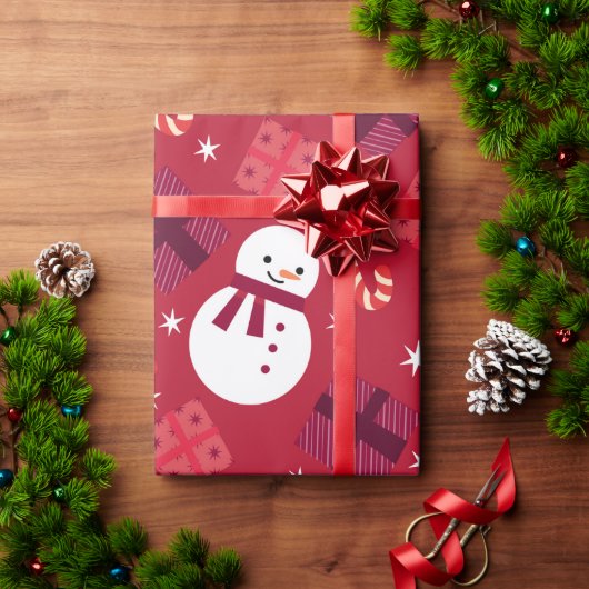 Snowman Holiday Weihnachtsgeschenk Geschenkpapier (Feiertagsgeschenk)