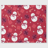 Snowman Holiday Weihnachtsgeschenk Geschenkpapier (Flach)