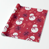 Snowman Holiday Weihnachtsgeschenk Geschenkpapier (Ungerollt)