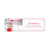 Snowman Holiday White Return Address Label (Vorne)