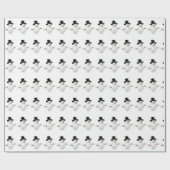 Snowman Holiday Xmas Weihnachten Modern Geschenkpapier (Flach)