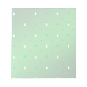 Snowman Holly Polka Dot - Auf Grün Notizblock