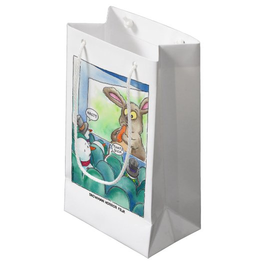 Snowman-Horror-Film-Geschenk-Tasche Kleine Geschenktüte (Vorderseite Schrägansicht)