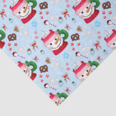 Snowman Hot Chocolate Fun Seidenpapier (Detail)
