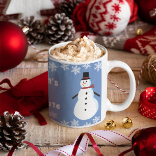 Snowman Hot Chocolate Personalisiert Kaffeetasse