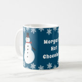 Snowman Hot Chocolate Personalisiert Kaffeetasse (Vorderseite Links)