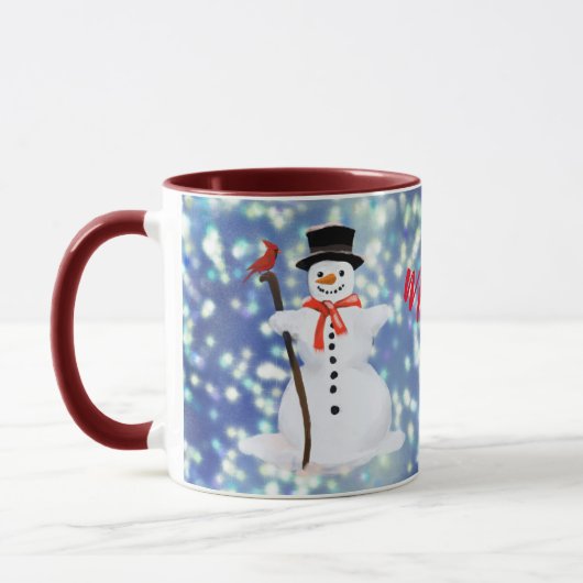 Snowman Hot Schokolade Tasse (Links)