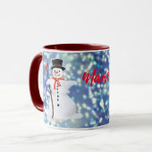 Snowman Hot Schokolade Tasse (Vorderseite Links)