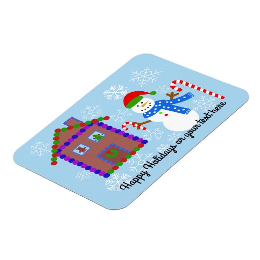 Snowman & House #1 Magnet (Linke Seite)