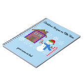Snowman & House #1 SpiralNotebook Notizblock (Linke Seite)