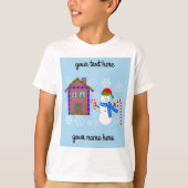 Snowman & House #1 T - Shirt (Vorderseite)