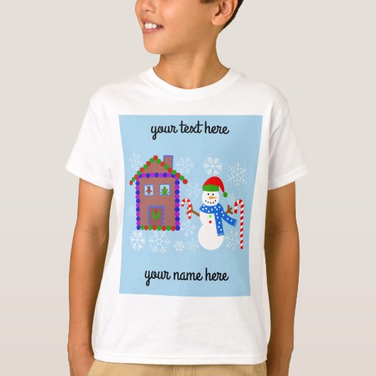 Snowman & House #1 T - Shirt (Vorderseite)