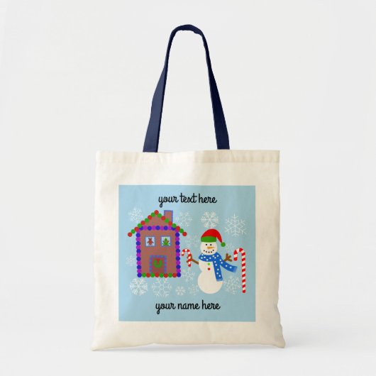 Snowman & House #1 Tote Bag Tragetasche (Vorne)