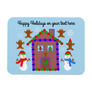 Snowman & House #3 Magnet