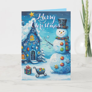 Snowman House präsentiert Personalisierte Weihnach Karte