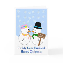 Snowman Husband Weihnachtskarte