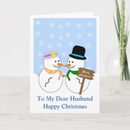 Snowman Husband Weihnachtskarte Feiertagskarte